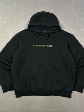 Diesel Black 'Dark Dry Denim' Pullover Hoodie